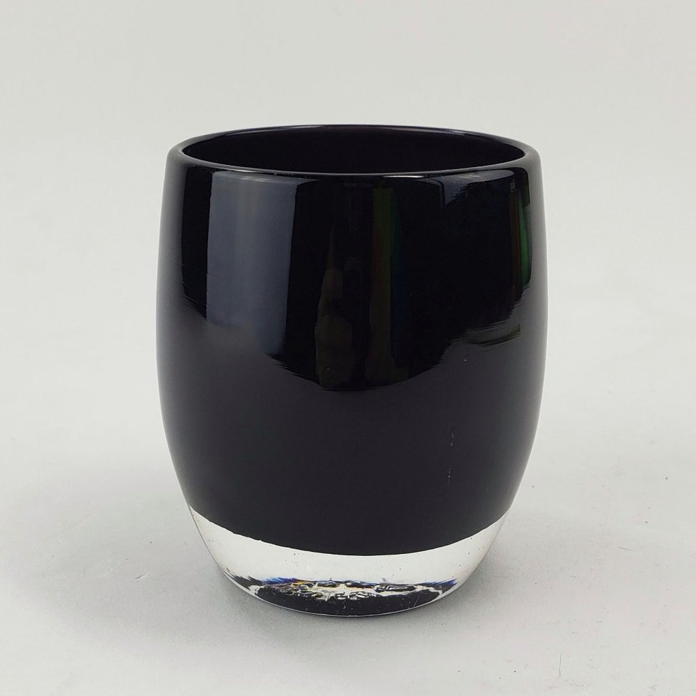 Wicked Black Glassybaby Candle Holder Glass Votive Pre-triskelion